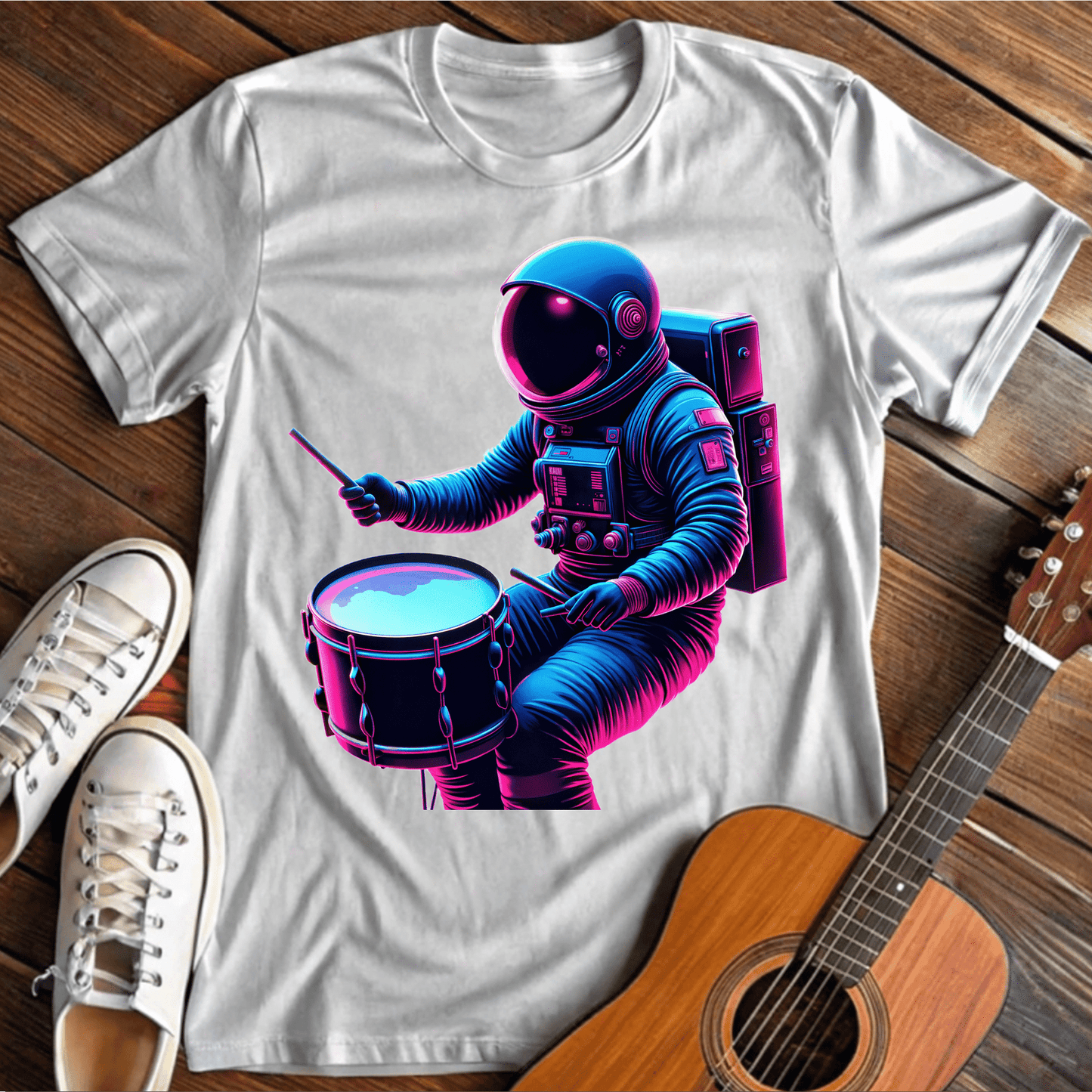 Printify T-Shirt White / S Solar Drummer Tee