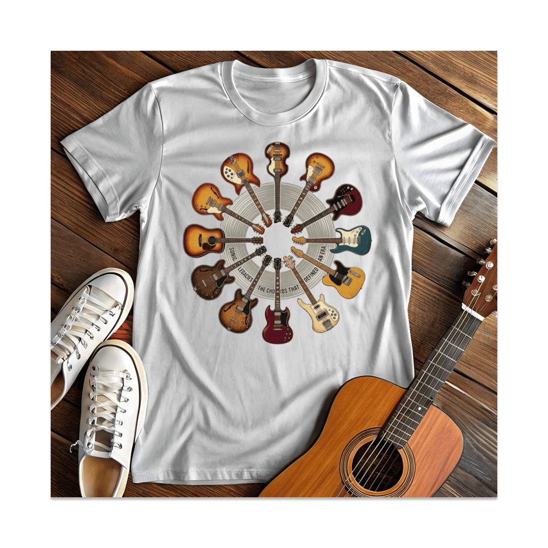 Printify T-Shirt White / S Sonic Legacies Guitar Circle T-Shirt