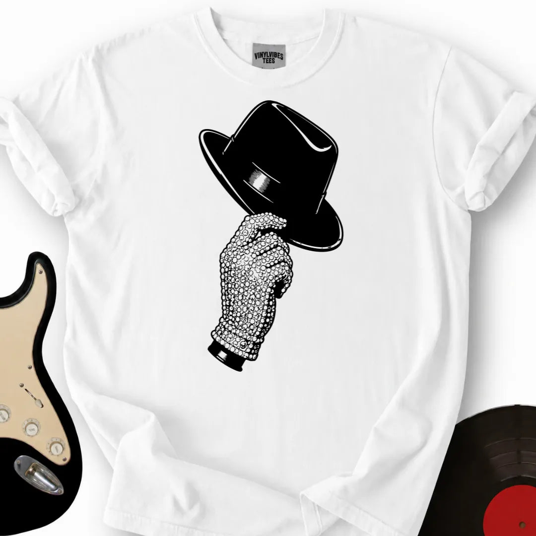 Printify T-Shirt White / S Sparkling Glove & Fedora T-Shirt