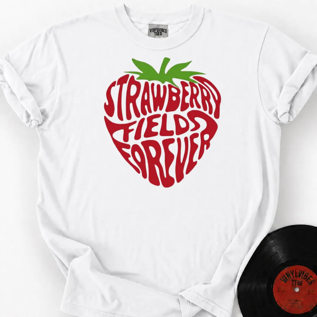 Printify T-Shirt White / S Strawberry Fields Premium T-Shirt