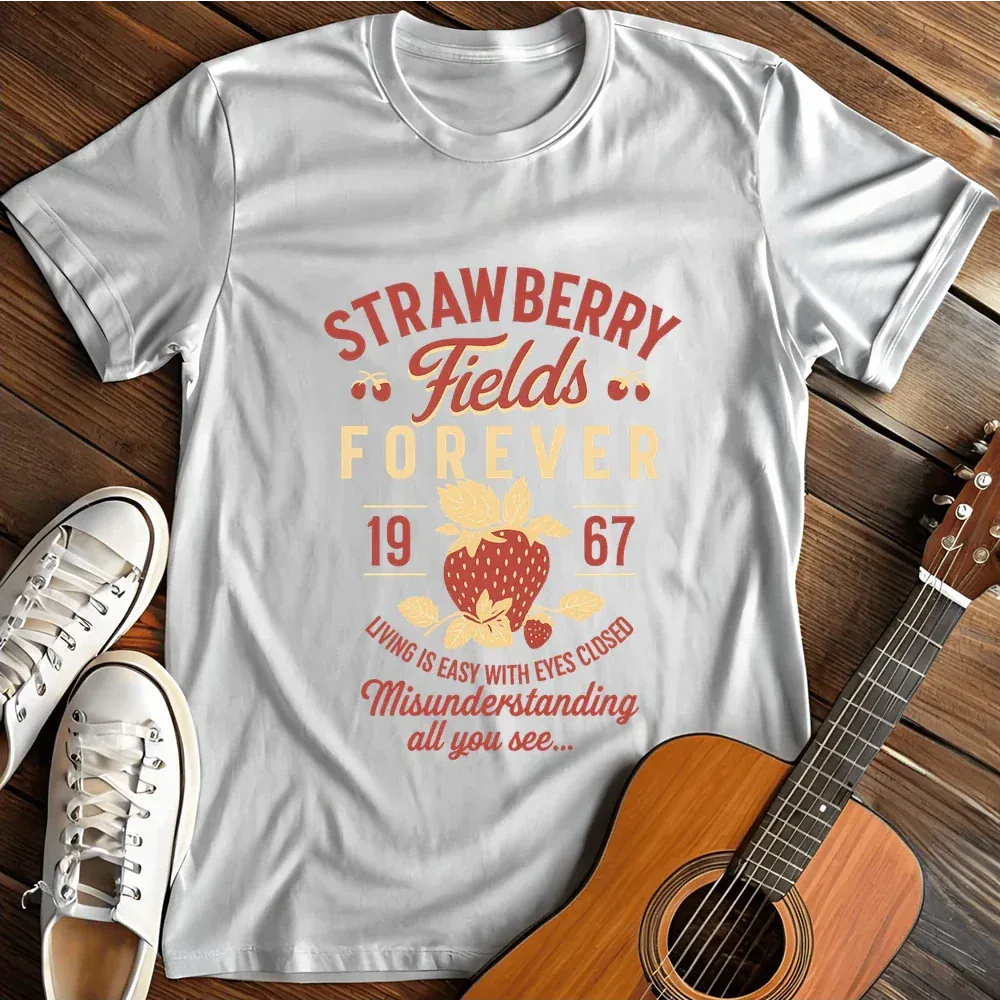 Printify T-Shirt White / S Strawberry Fields T Shirt