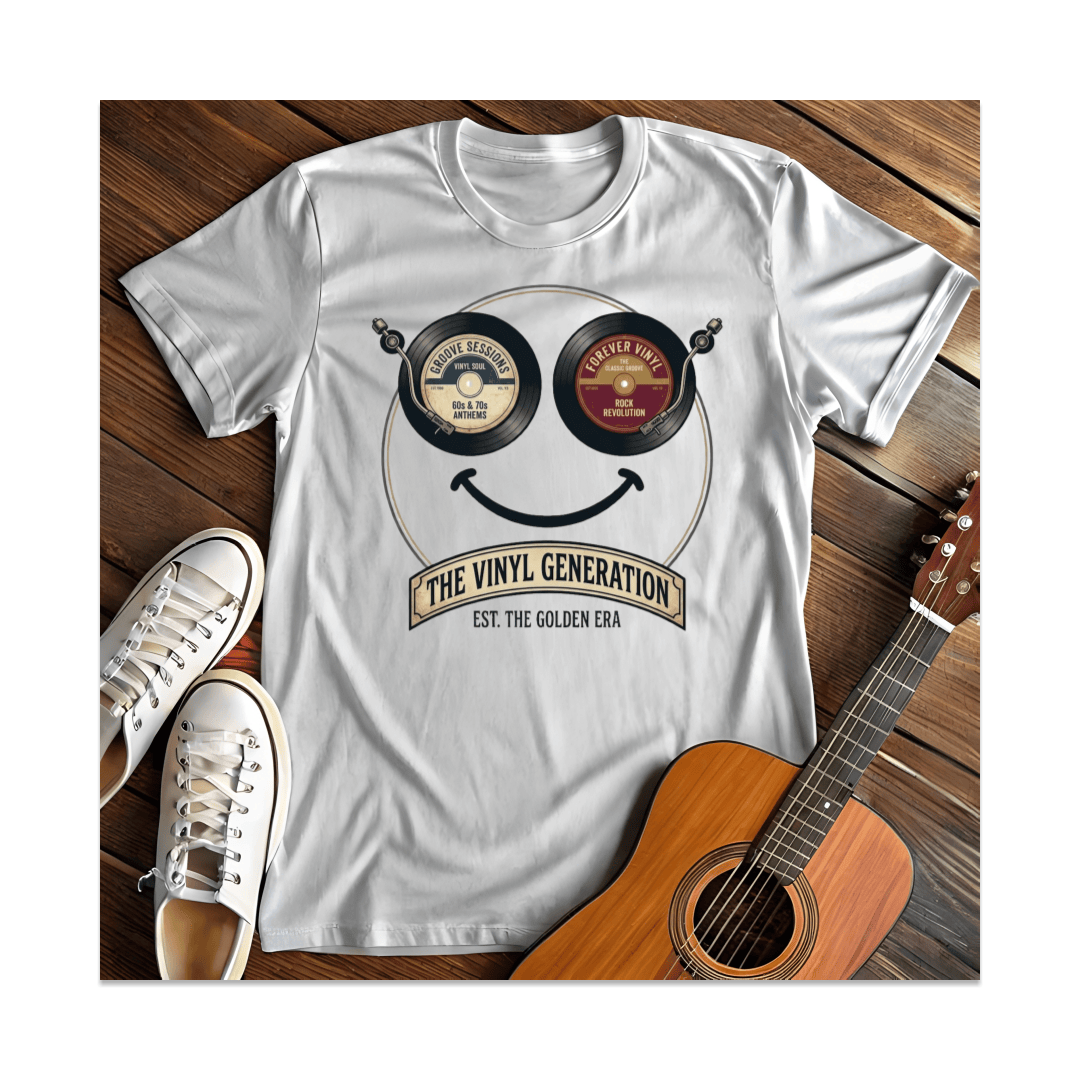 Printify T-Shirt White / S The Vinyl Generation T-Shirt