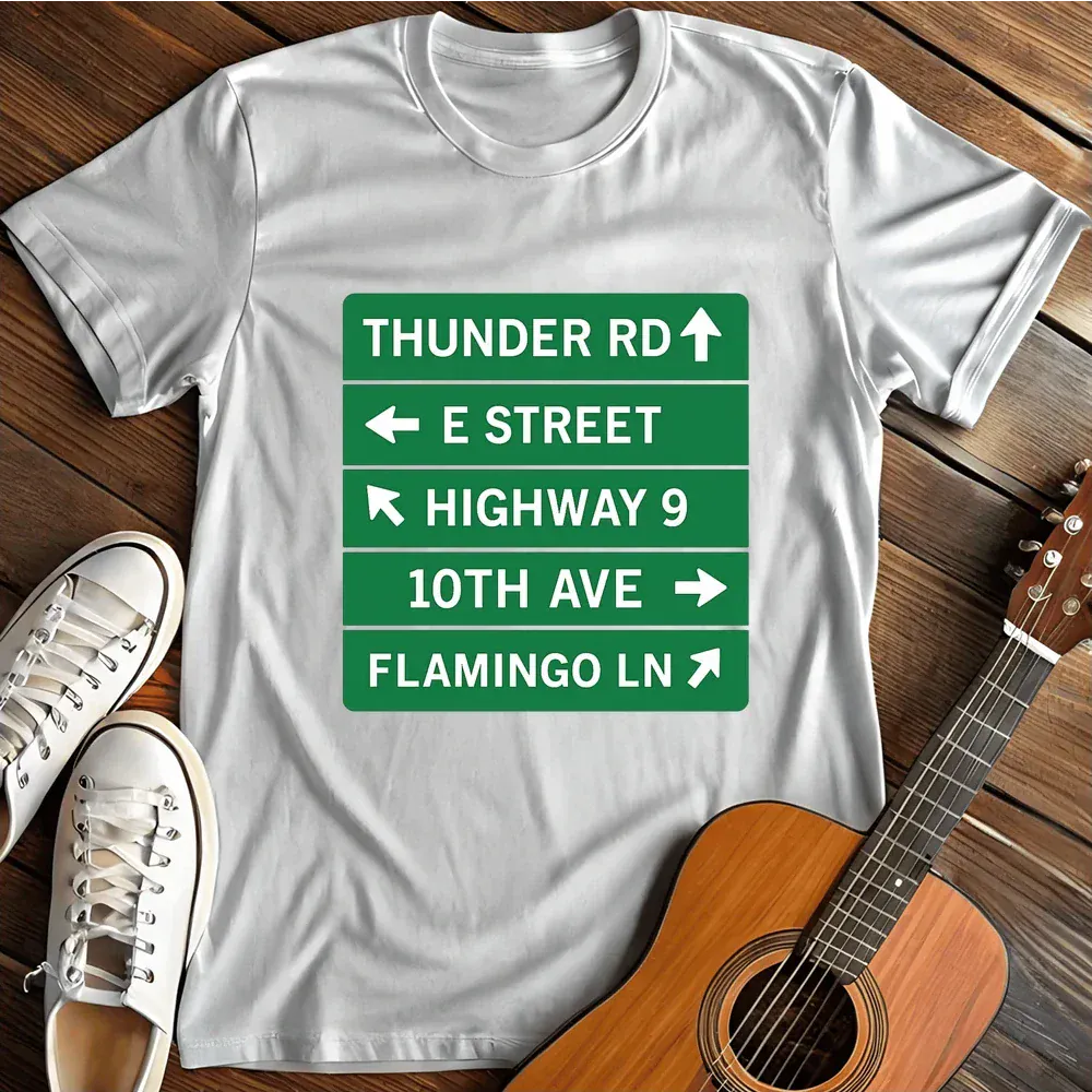 Printify T-Shirt White / S Thunder Rd E Street T Shirt