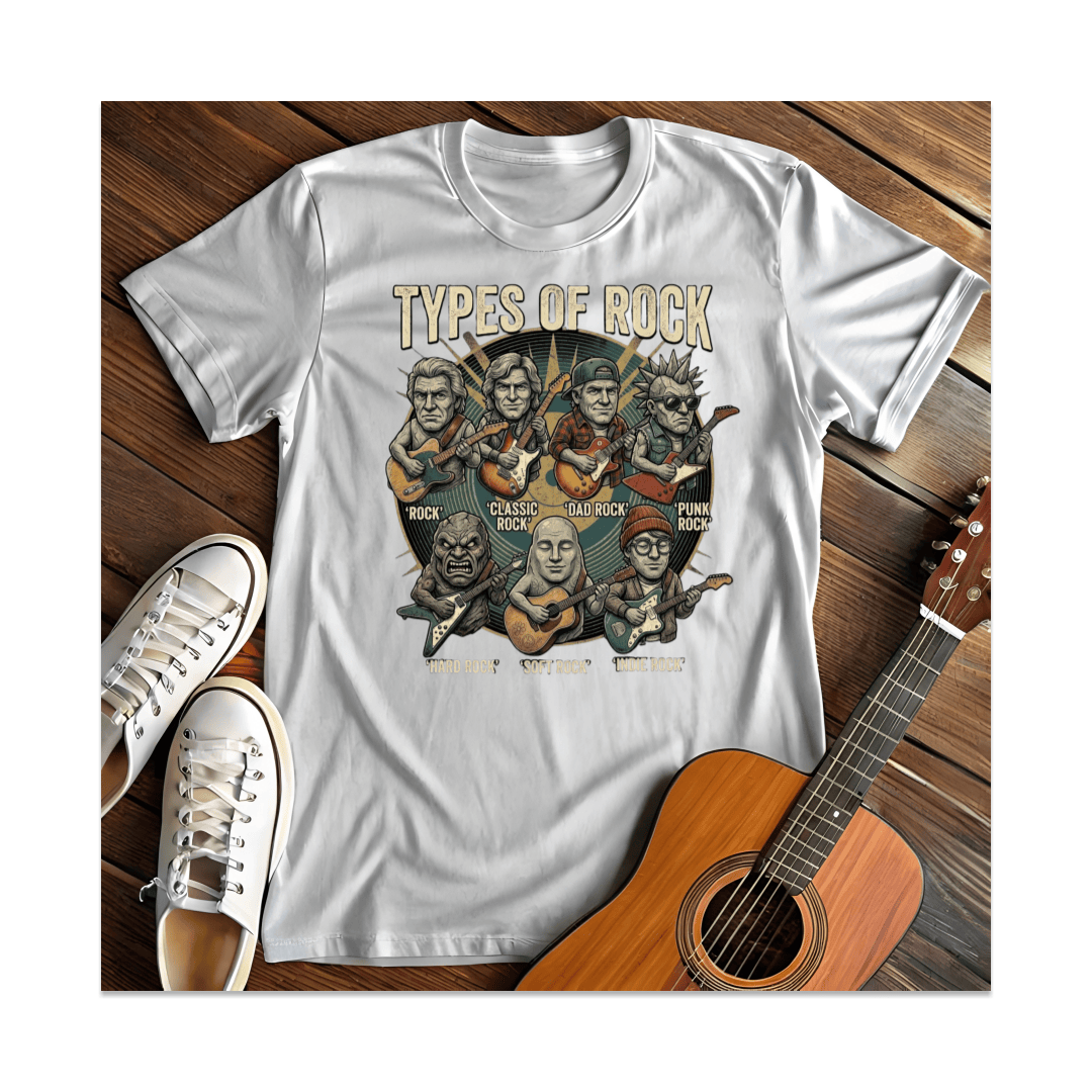 Printify T-Shirt White / S Types Of Rock T-Shirt