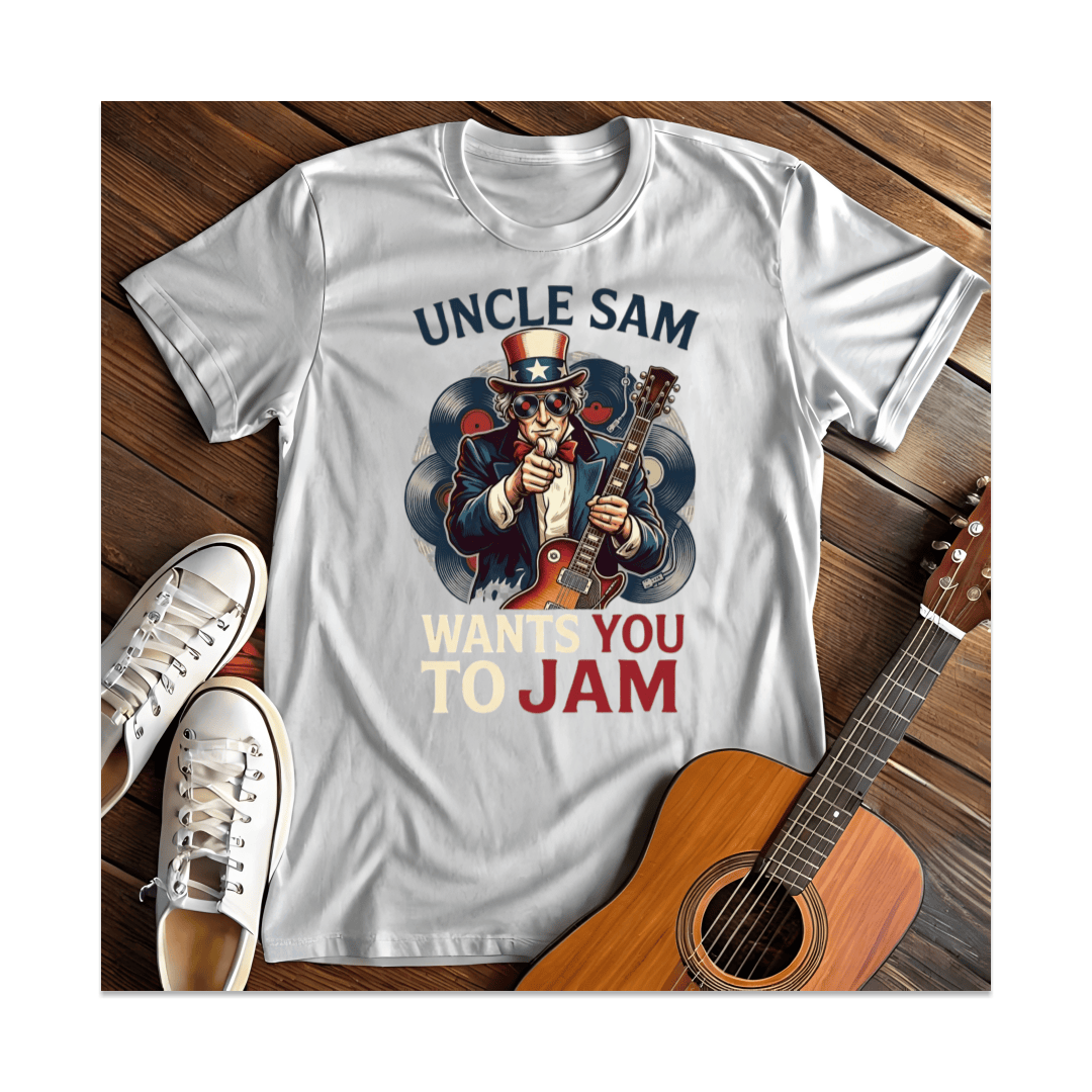 Printify T-Shirt White / S Uncle Sam Wants You To Jam T-Shirt