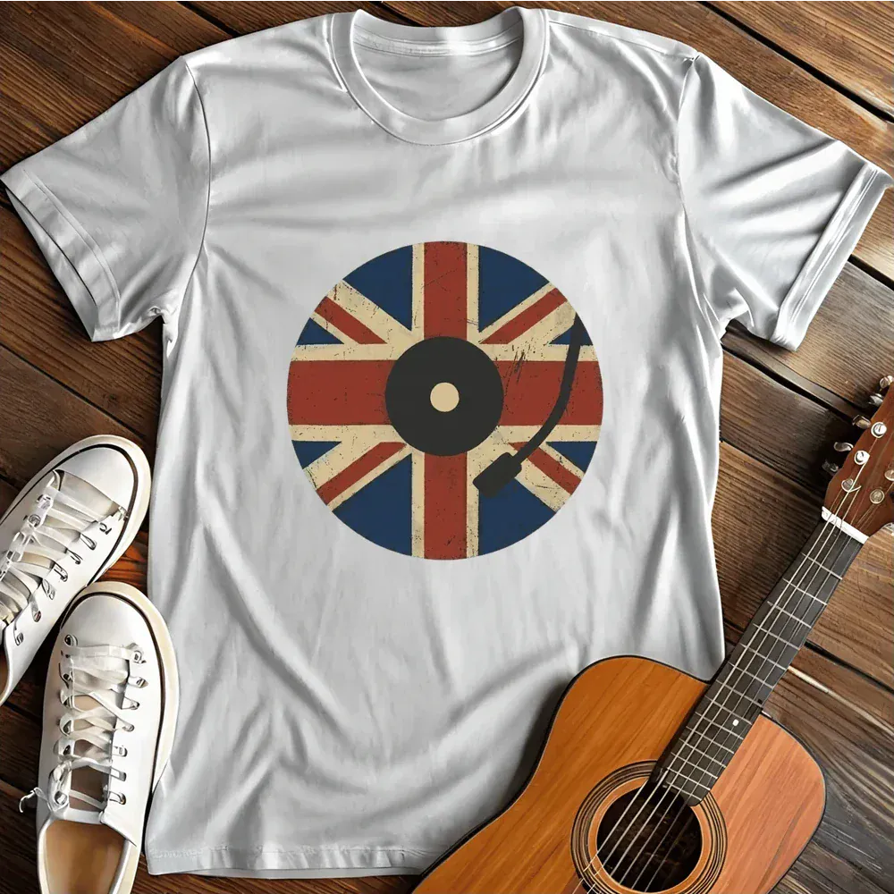 Printify T-Shirt White / S Union Jack Spinner T Shirt