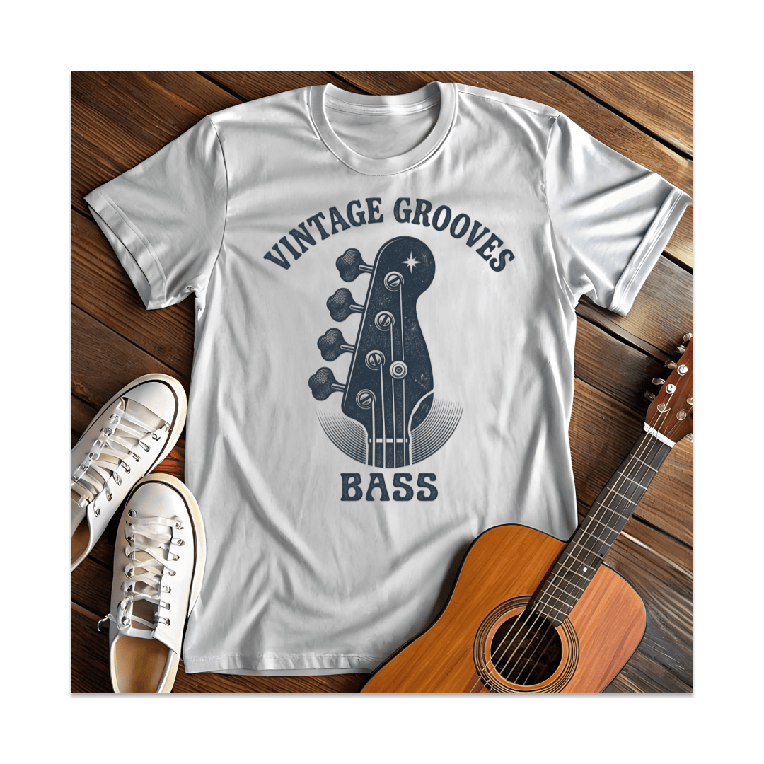Printify T-Shirt White / S Vintage Grooves Bass T-Shirt