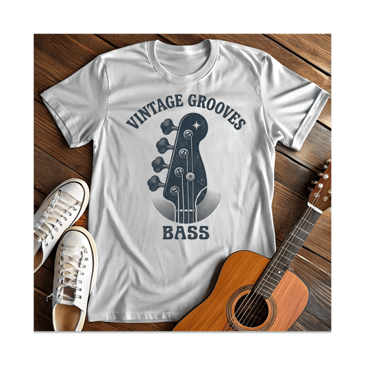 Printify T-Shirt White / S Vintage Grooves Bass T-Shirt