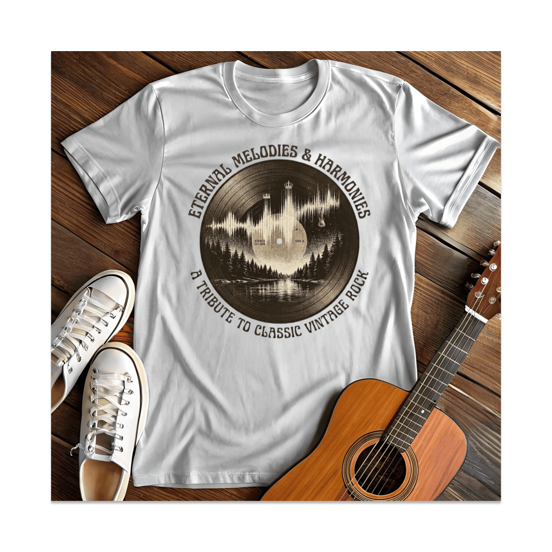 Printify T-Shirt White / S Vintage Rock Landscape T-Shirt