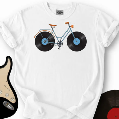 Printify T-Shirt White / S Vinyl Bike T-Shirt