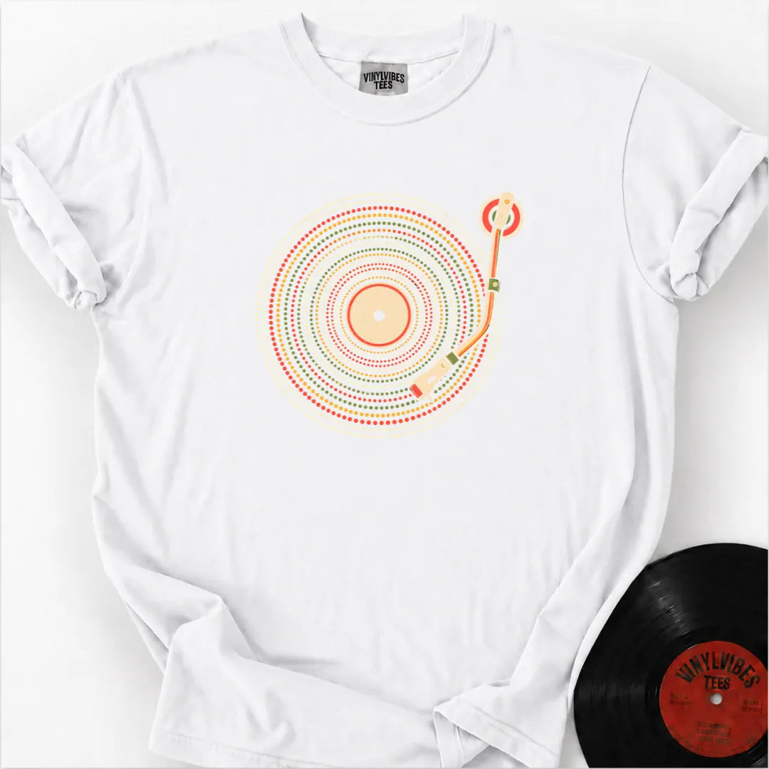 Printify T-Shirt White / S Vinyl Dots Premium T-Shirt