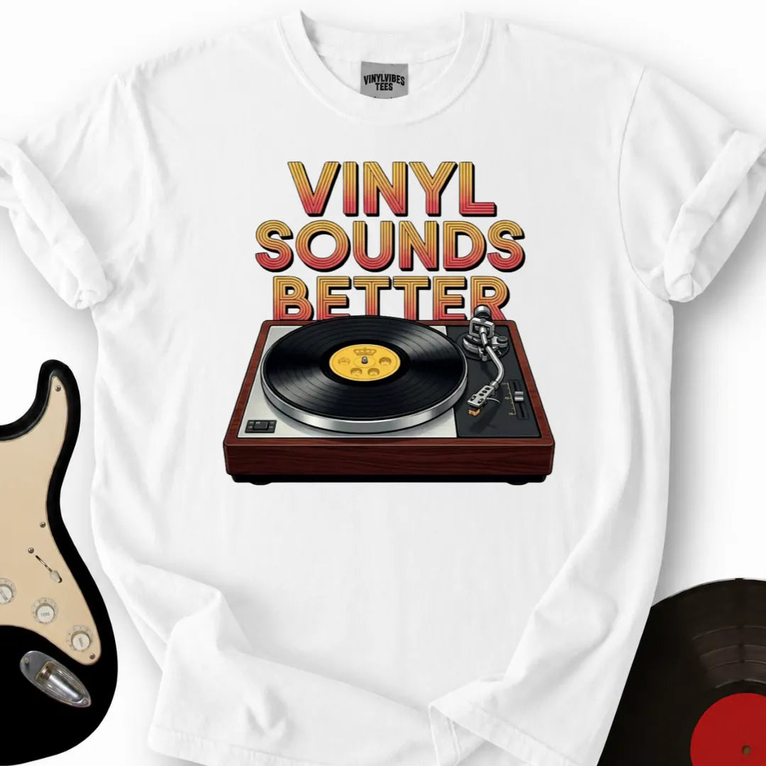 Printify T-Shirt White / S Vinyl Sounds Better T-Shirt