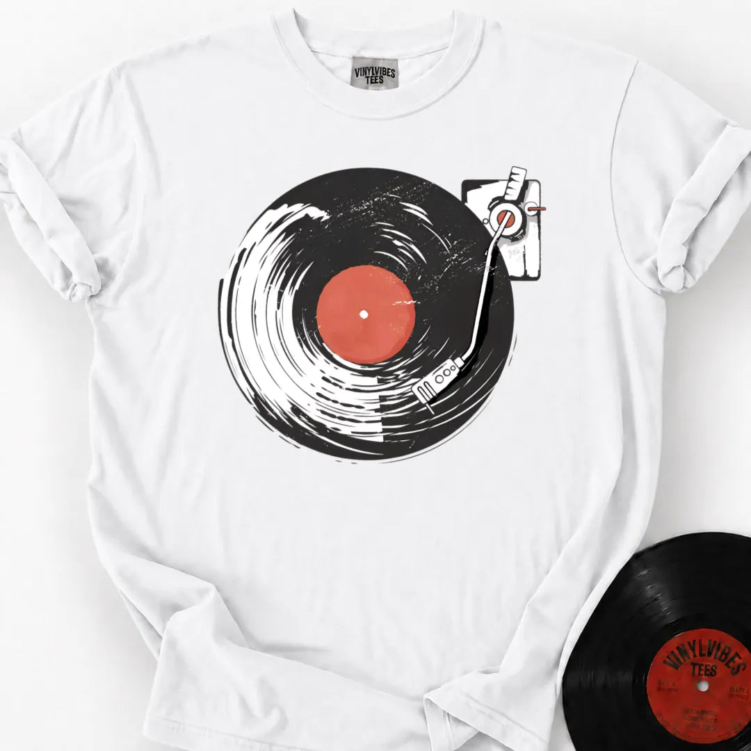 Printify T-Shirt White / S Vinyl Wave Premium T-Shirt