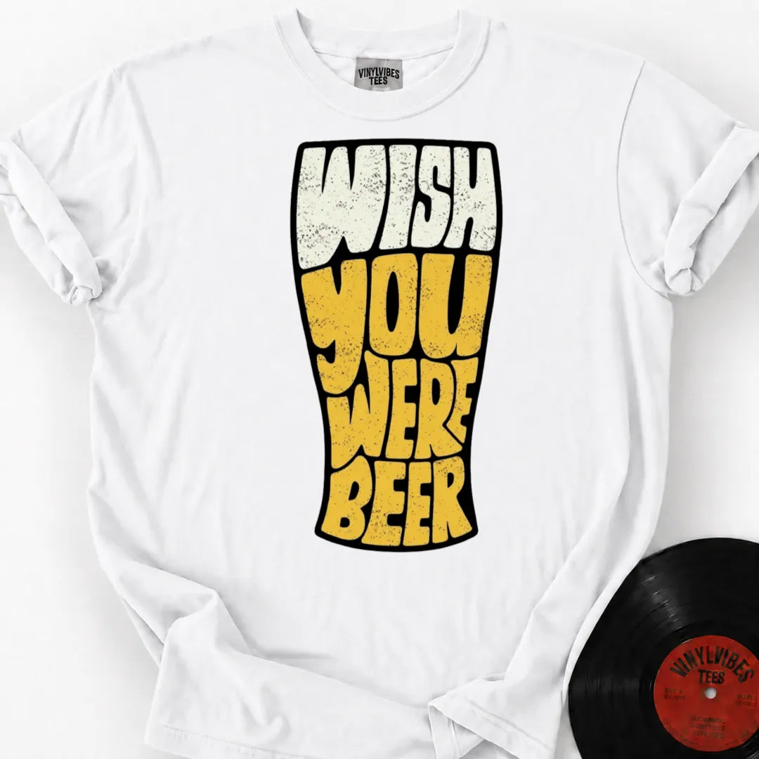 Printify T-Shirt White / S Wish You Were Beer Premium T-Shirt