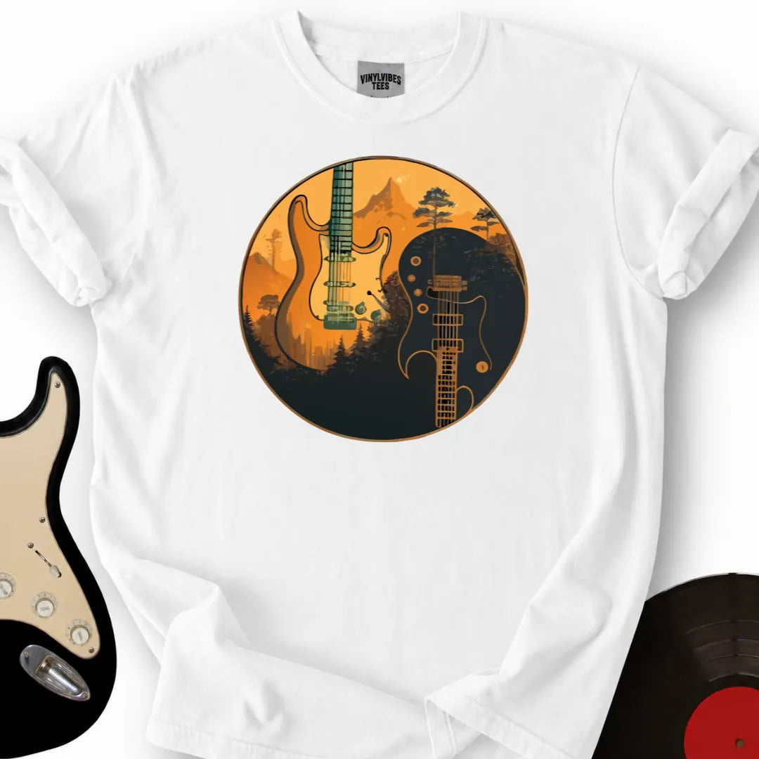 Printify T-Shirt White / S Yin Yang Guitars T-Shirt