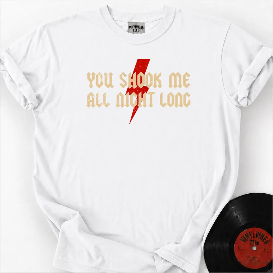Printify T-Shirt White / S You shook me all night long Premium T-Shirt