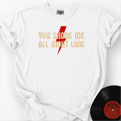 Printify T-Shirt White / S You shook me all night long Premium T-Shirt