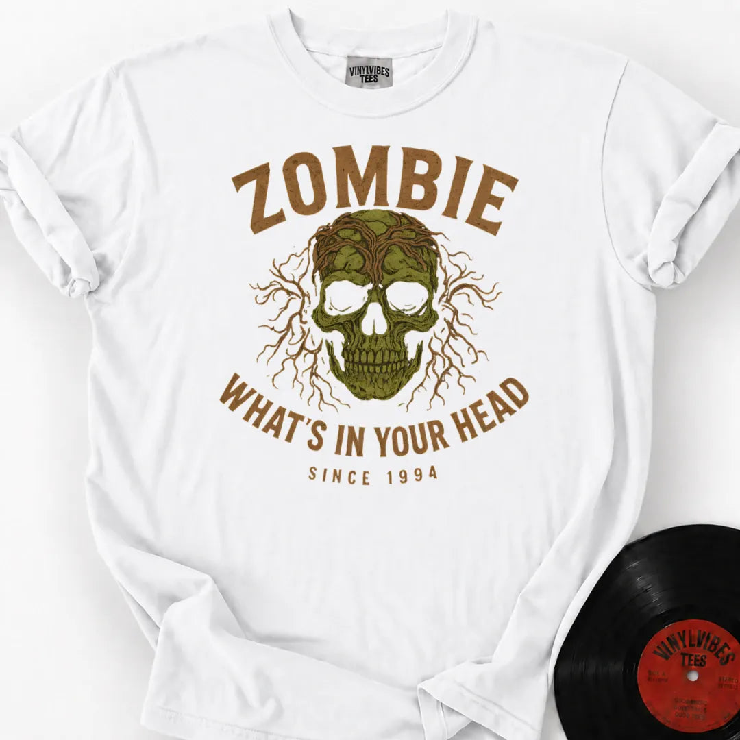 Printify T-Shirt White / S Zombie Head Premium T-Shirt